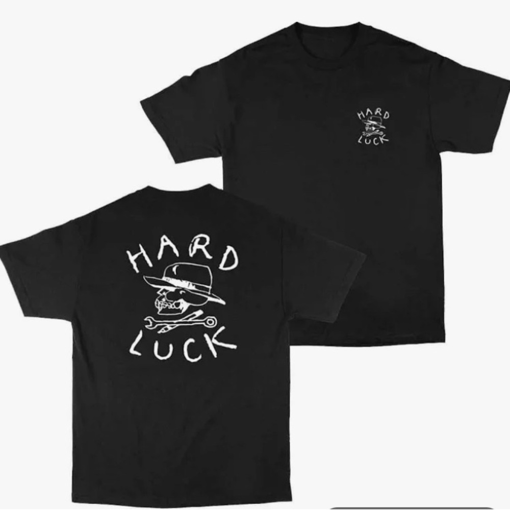NWT - HARD LUCK Black T-Shirt Medium